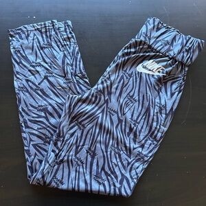 Nike Zebra Print Joggers - Black and Gray